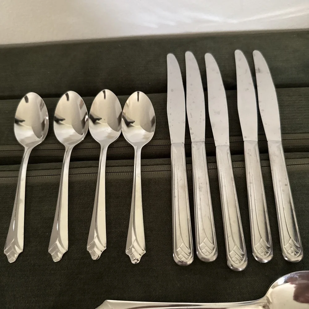15 Pieces Vintage Ekco Silver Stainless USA Flatware KENILWORTH Silverware